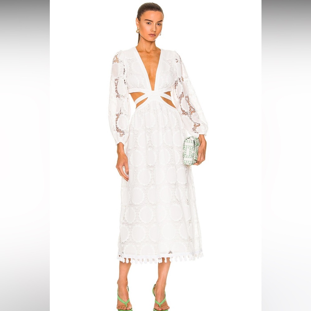 Alexis stran midi dress size small